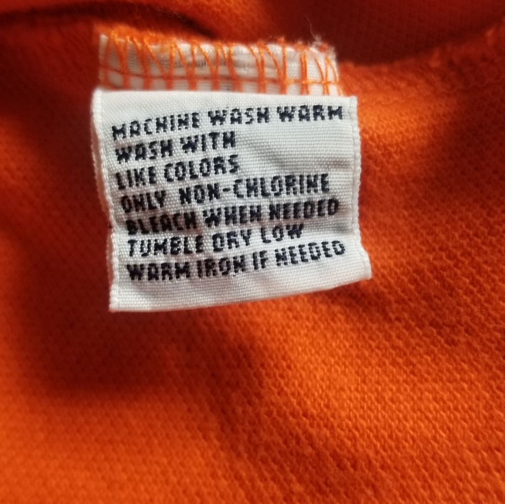 Men's orange Ralph Lauren polo shirt, size medium